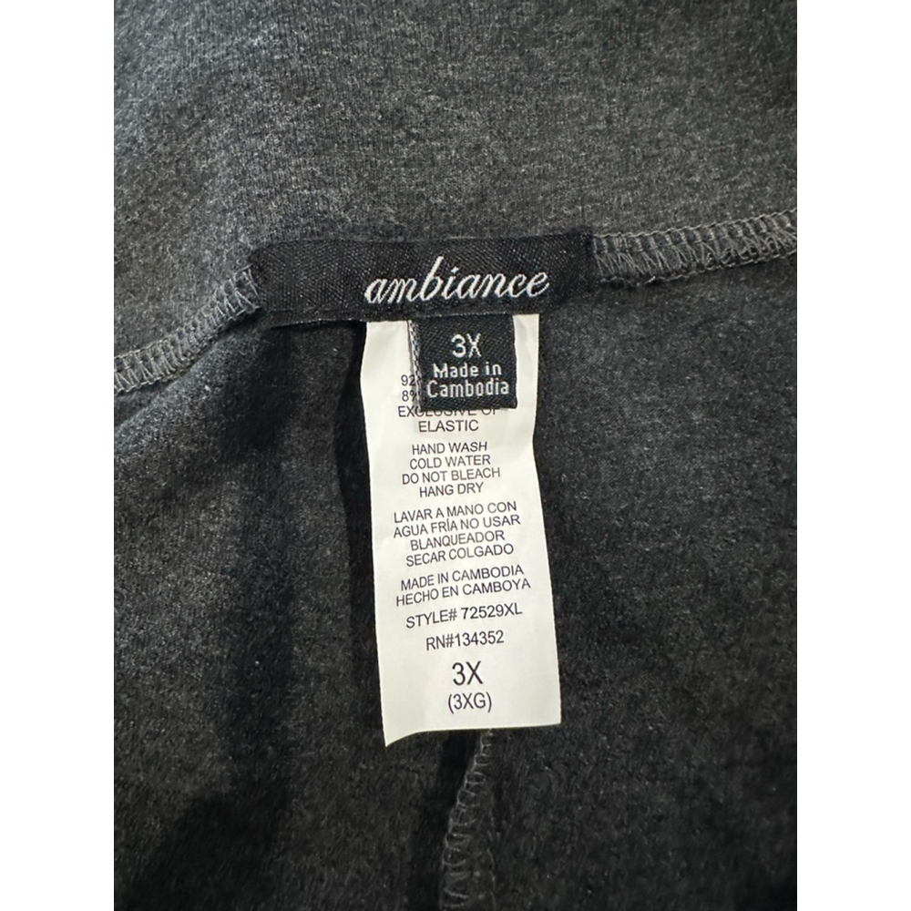 Women's Ambiance Bike Shorts Size 3X Gray - Picture 3 of 3